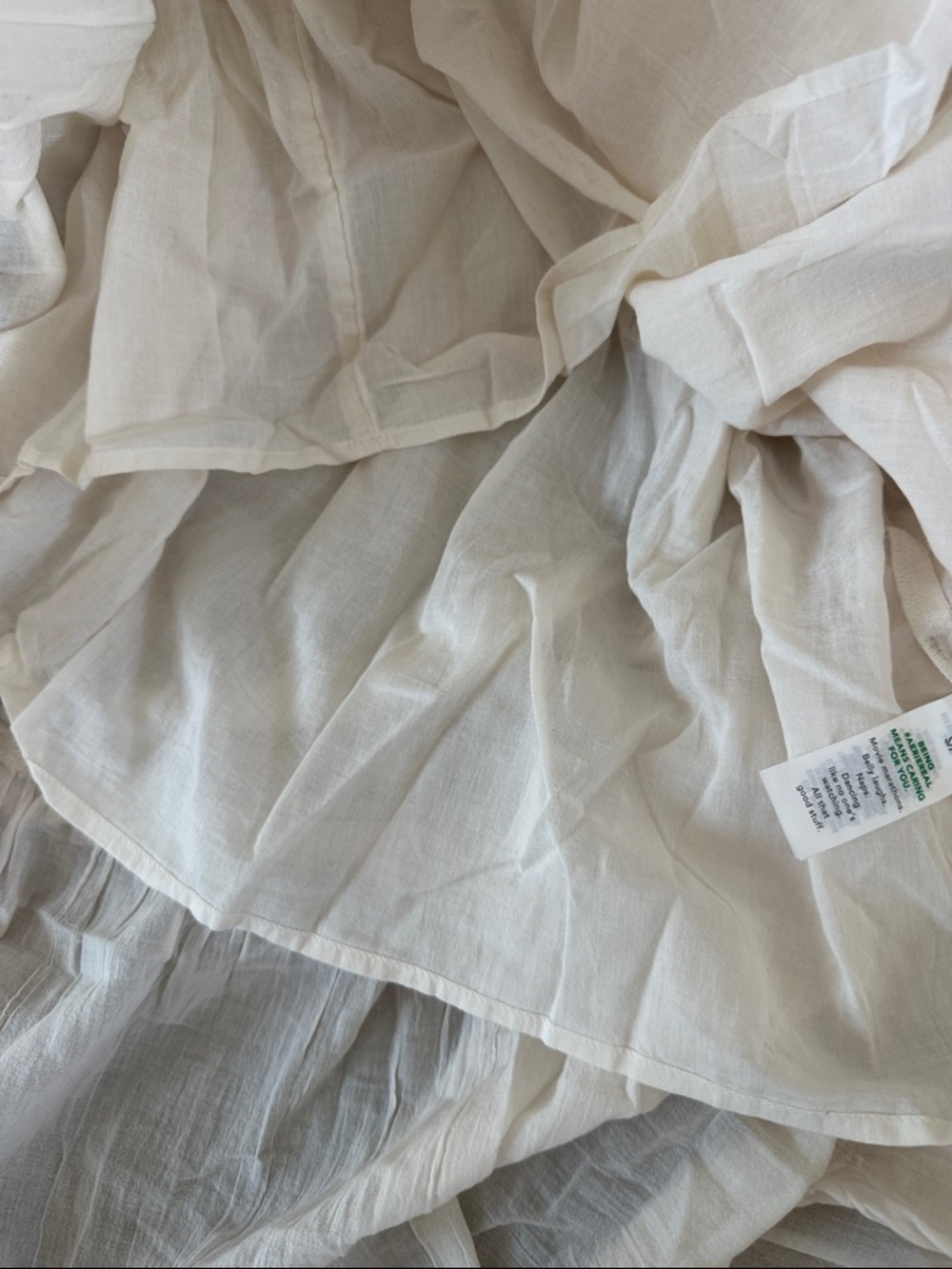 Aerie Bohemian White Tiered Cotton Skirt - Picture 9 of 9